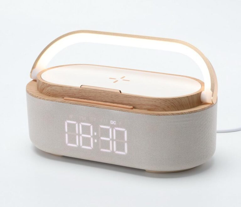 Aurora Plus Radio Lamp with Clock and Wi Fi Charger 3