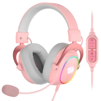 H510 ZEUS X Cute Gaming Headphone with Mic Pink Color